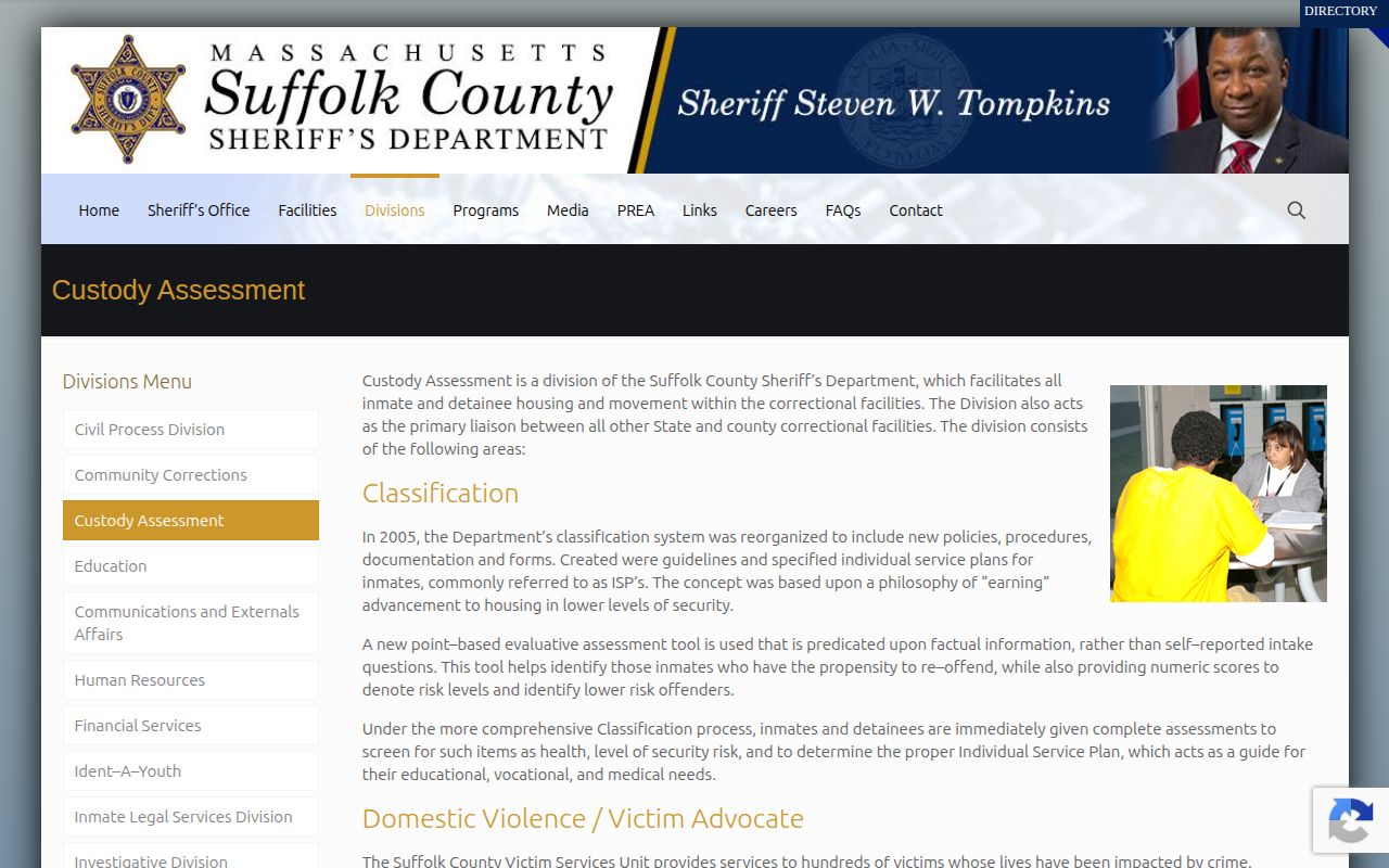 Suffolk County projected release records and HOC sentence functions